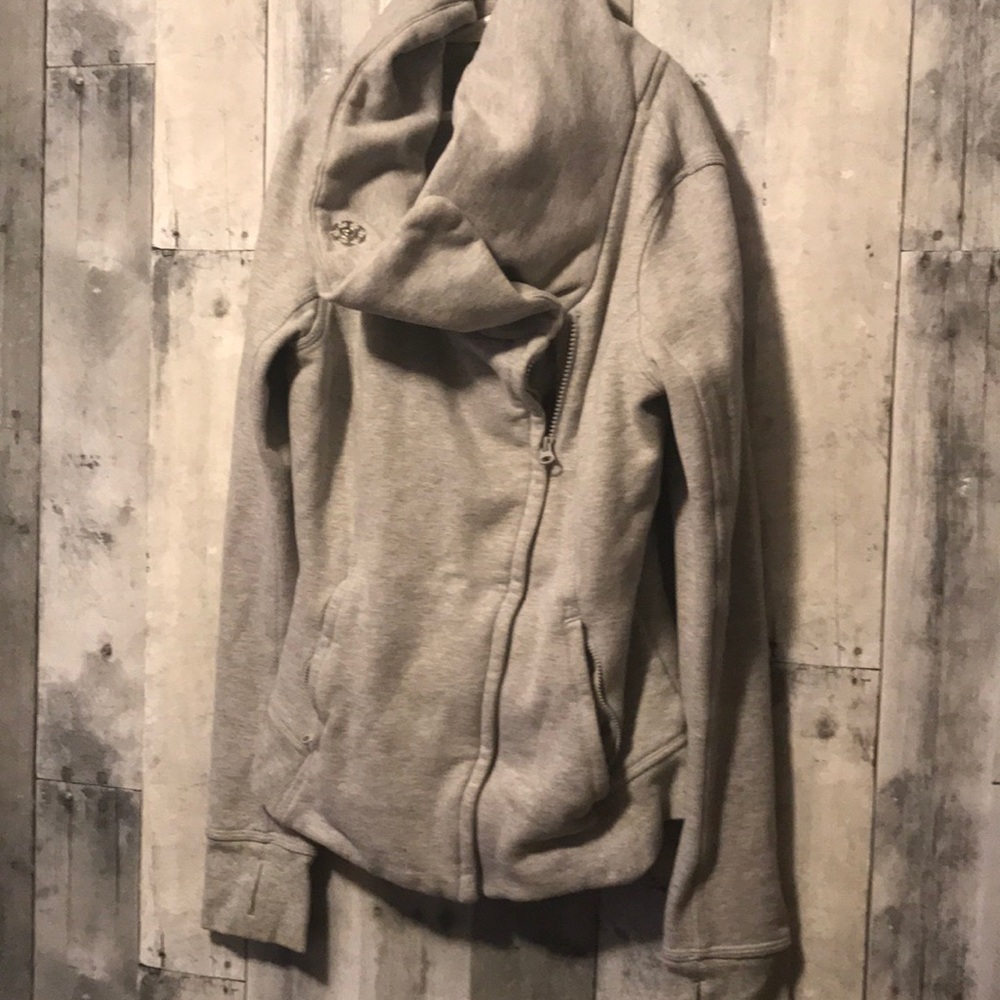 lululemon athletica Light Gray Full-Zip Hoodie